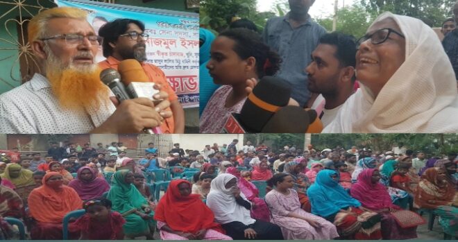 পুঠিয়ায় আহত সাবেক সেনা সদস্য সুমনের বিচারের দাবিতে আবারো বিক্ষোভ সমাবেশ