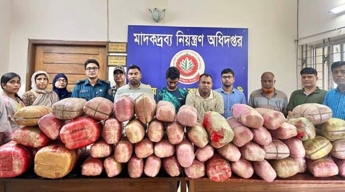স্বরাষ্ট্র মন্ত্রণালয়ের স্টিকার লাগানো গাড়ি থেকে ২৪০ কেজি গাঁজা উদ্ধার