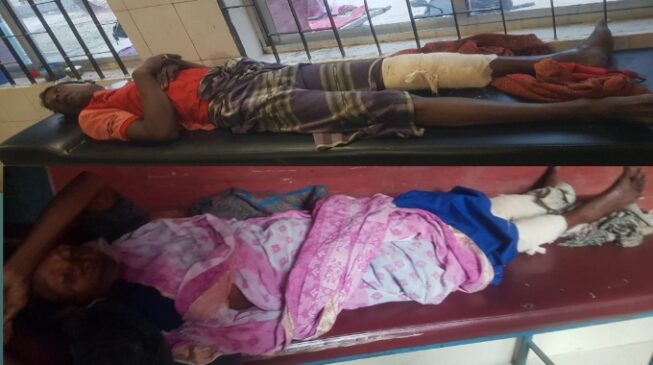 রাজশাহীর পুঠিয়ায় বাসের ধাক্কায় ভ্যানচালক সহ ১ বৃদ্ধা নারী যাত্রী গুরুতর আহত