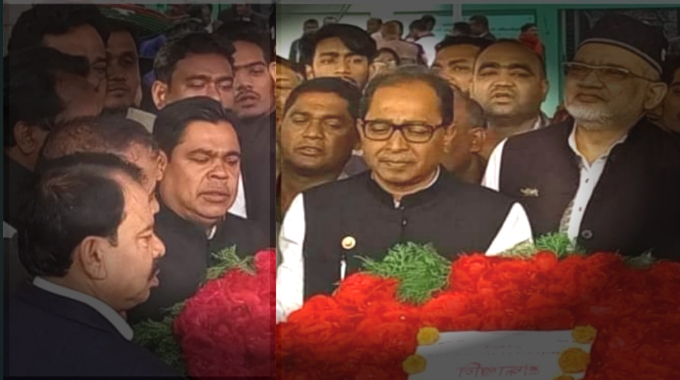 শপথের পর ধানমন্ডিতে বঙ্গবন্ধুর প্রতিকৃতিতে শ্রদ্ধা নিবেদন করলেন এমপি দারা