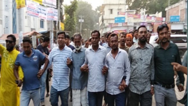 রাজশাহীর দুর্গাপুরে খালেদা জিয়াকে কটুক্তি করায় বিএনপির বিক্ষোভ সমাবেশ