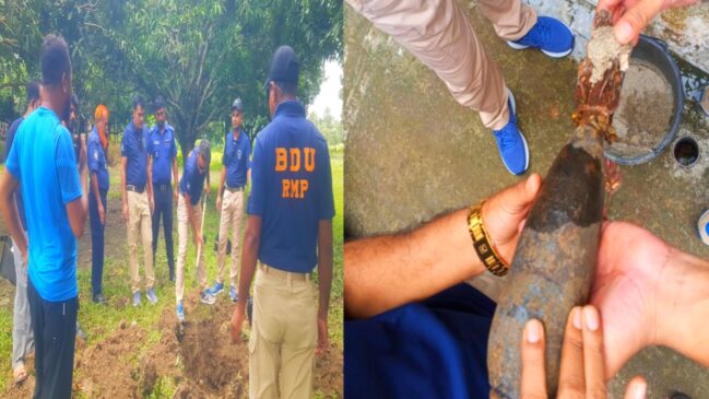 রাজশাহীর পুঠিয়ায় রকেট লঞ্চারের মোটরশেল বোমা নিষ্ক্রিয়করণ