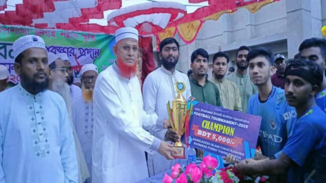 বাগমারায় জুলাই শহীদ স্মৃতি ফুটবল টুর্নামেন্টের ফাইনাল খেলা অনুষ্ঠিত